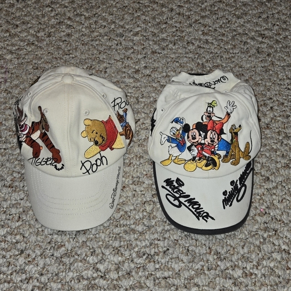 Walt Disney World Child Hat Bundle, Mickey, Winnie the Pooh